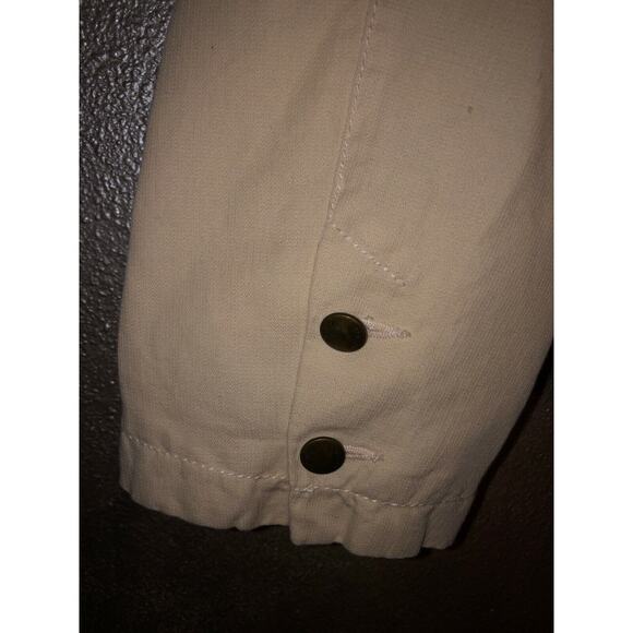 See by Chloe Cream Military Style Jacket Linen Cotton Blend Long Sleeve Jacket 8 - Picture 6 of 12